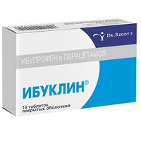 Ибуклин табл. п/о 400 мг+325 мг №10, Д-р Редди`с Лабораторис Лтд